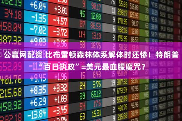 公赢网配资 比布雷顿森林体系解体时还惨！特朗普“百日执政”=美元最血腥魔咒？