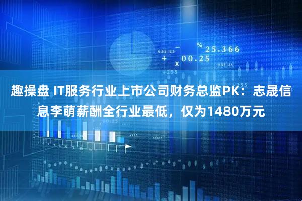 趣操盘 IT服务行业上市公司财务总监PK：志晟信息李萌薪酬全行业最低，仅为1480万元