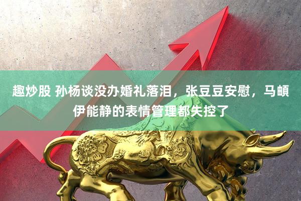 趣炒股 孙杨谈没办婚礼落泪，张豆豆安慰，马頔伊能静的表情管理都失控了